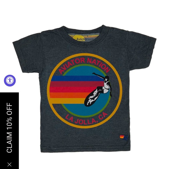 Aviator Nation Kids T Shirt - La Jolla - Picture 1 of 2